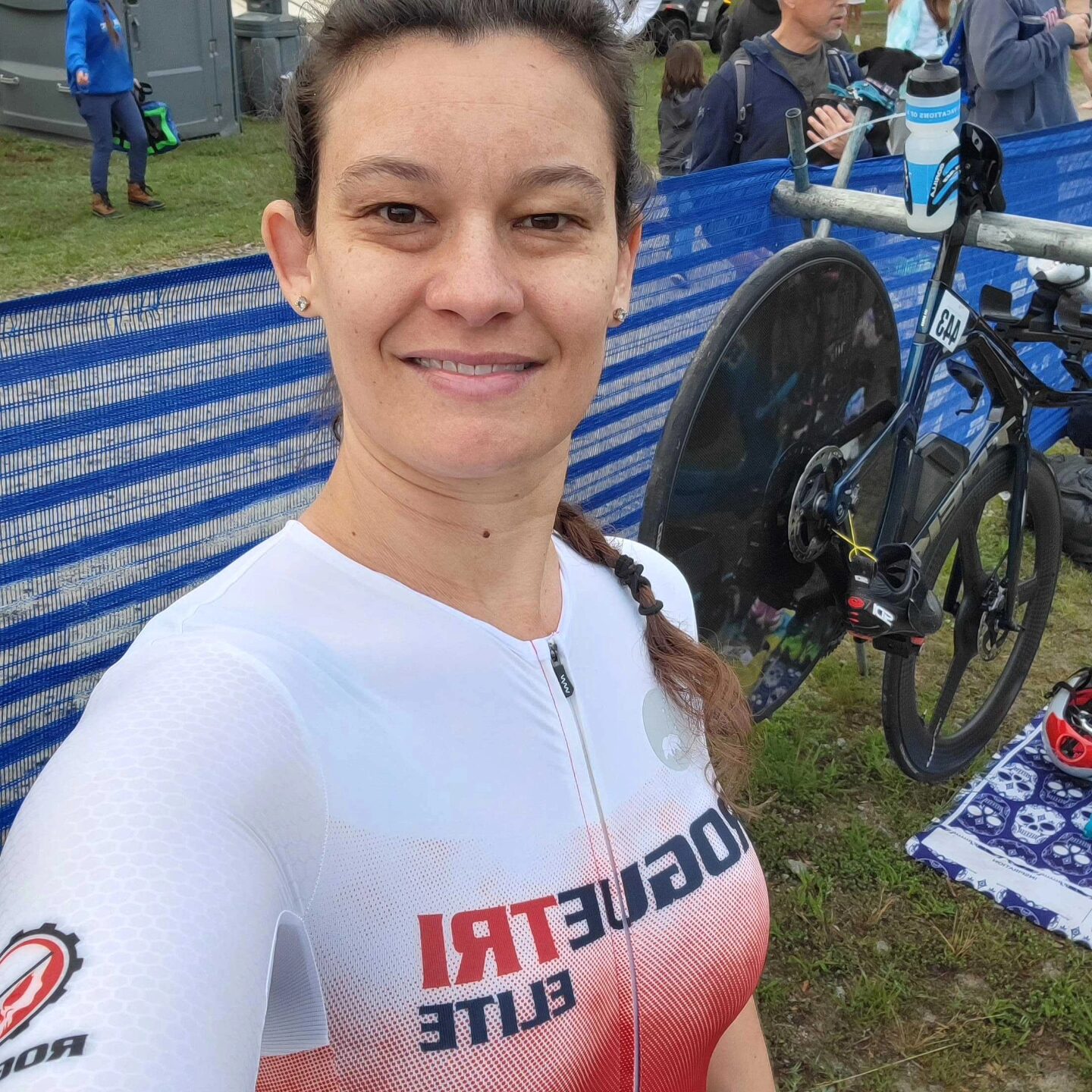 RogueTri Elite athlete at a transition stage